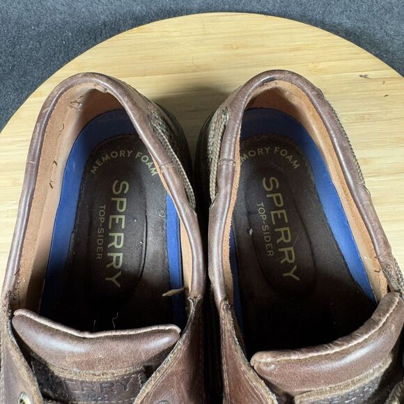 Sperry Top-Sider‎ Tarpon Ultralite 2-Eye Brown Leather Boat Shoes Men's Size 9M - Picture 7 of 8